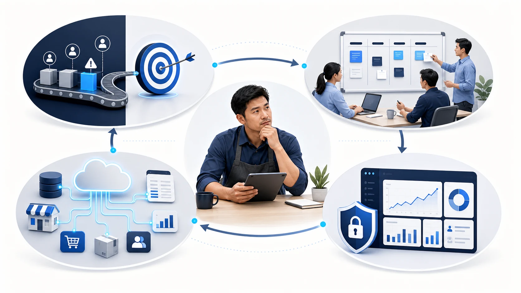 Kerangka memilih teknologi bisnis berdasarkan masalah proses integrasi data dan keamanan